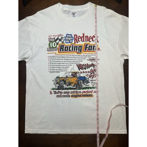 VTG Y2K Jeff Foxworthy’s Comedy Redneck Racing Fan Shirt Sleeve T Shirt Size L - Picture 6 of 12